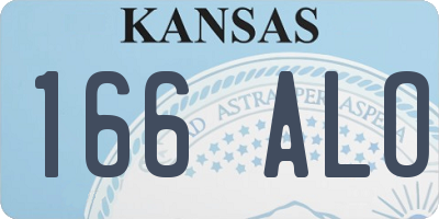 KS license plate 166ALO