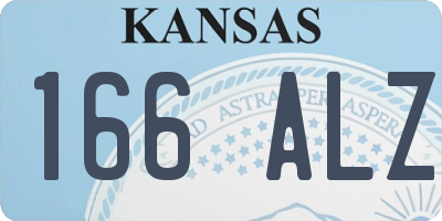 KS license plate 166ALZ