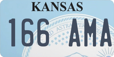 KS license plate 166AMA