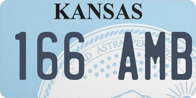 KS license plate 166AMB
