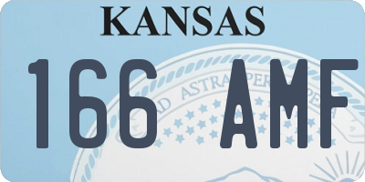 KS license plate 166AMF