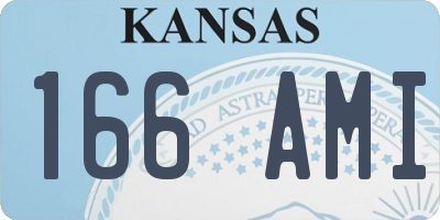 KS license plate 166AMI