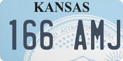 KS license plate 166AMJ