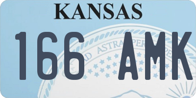 KS license plate 166AMK