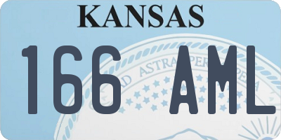KS license plate 166AML