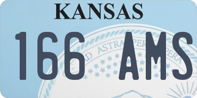 KS license plate 166AMS