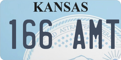KS license plate 166AMT