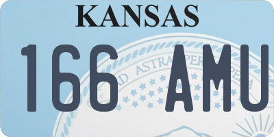 KS license plate 166AMU