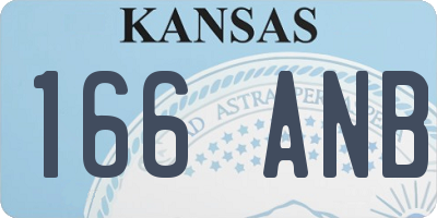 KS license plate 166ANB