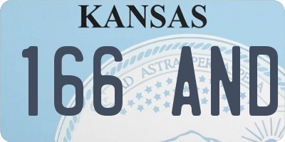 KS license plate 166AND