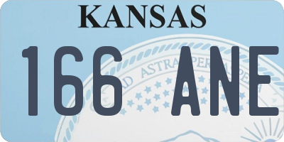 KS license plate 166ANE