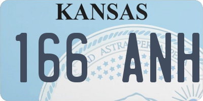 KS license plate 166ANH