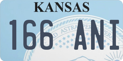 KS license plate 166ANI