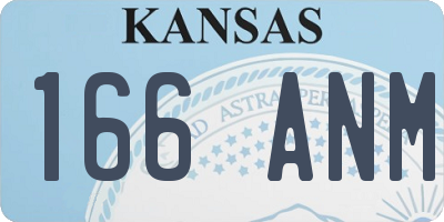 KS license plate 166ANM