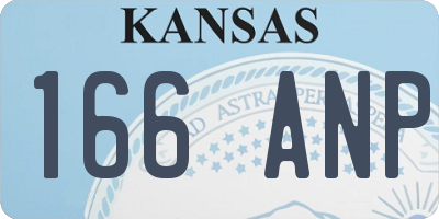 KS license plate 166ANP