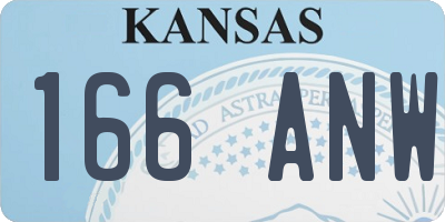 KS license plate 166ANW