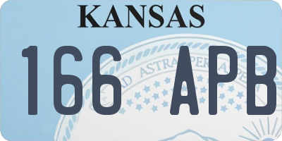 KS license plate 166APB