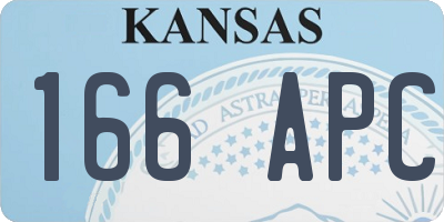 KS license plate 166APC