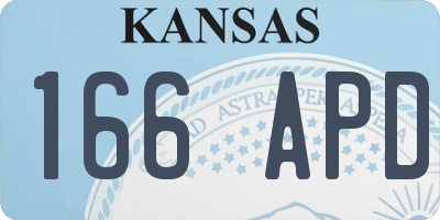 KS license plate 166APD