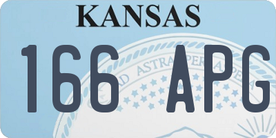 KS license plate 166APG