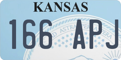 KS license plate 166APJ