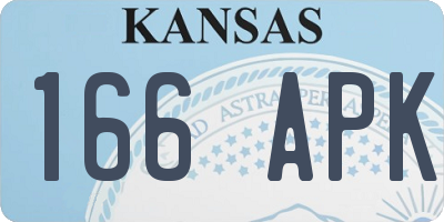 KS license plate 166APK