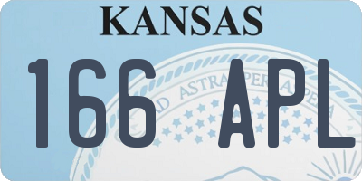 KS license plate 166APL