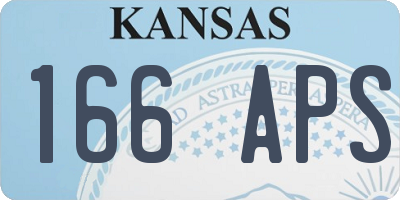 KS license plate 166APS
