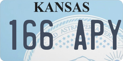 KS license plate 166APY