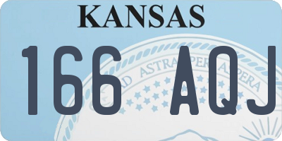 KS license plate 166AQJ