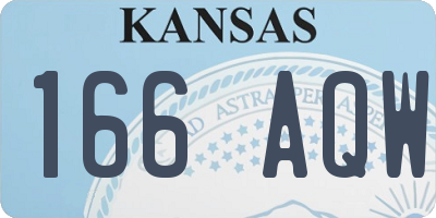 KS license plate 166AQW