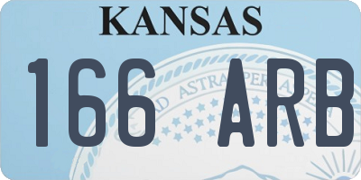 KS license plate 166ARB