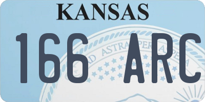 KS license plate 166ARC