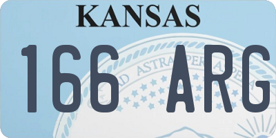 KS license plate 166ARG