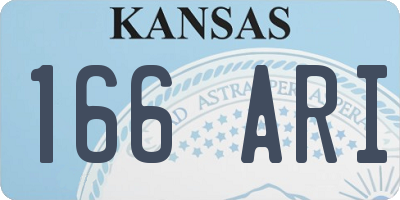 KS license plate 166ARI