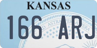 KS license plate 166ARJ