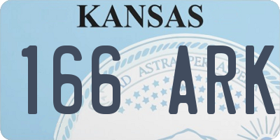 KS license plate 166ARK