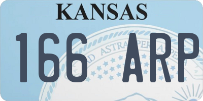 KS license plate 166ARP