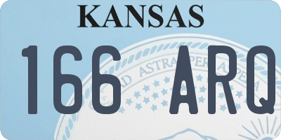 KS license plate 166ARQ