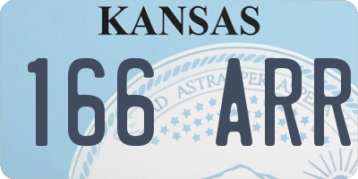 KS license plate 166ARR