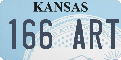 KS license plate 166ART