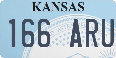 KS license plate 166ARU