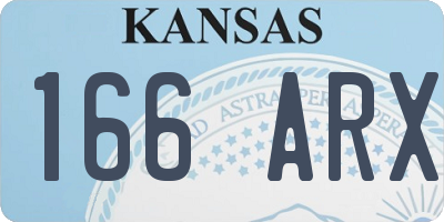 KS license plate 166ARX