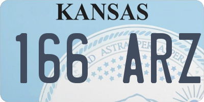 KS license plate 166ARZ