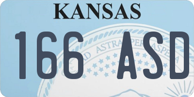 KS license plate 166ASD