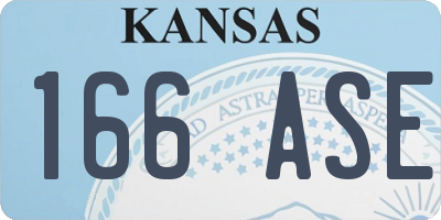 KS license plate 166ASE