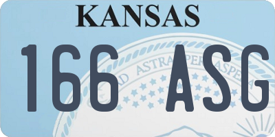 KS license plate 166ASG
