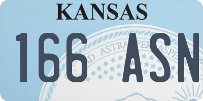 KS license plate 166ASN