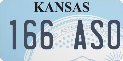 KS license plate 166ASO