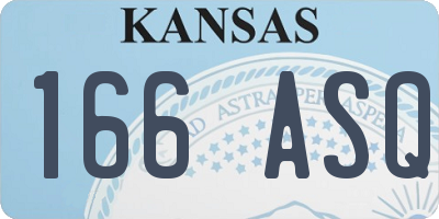 KS license plate 166ASQ
